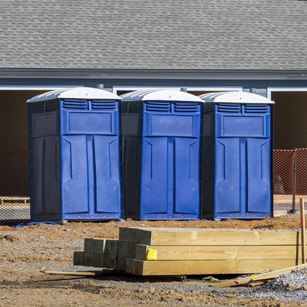 how often are the portable restrooms cleaned and serviced during a rental period in Stanwood